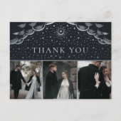 Silver Tarot Wedding Vielen Dank Foto Postkarte (Vorderseite)