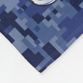 Silver Taurus Zodiac Sign Navy Blue Digital Camouf Fleecedecke (Ecke)