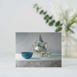 Silver Teapot Postcard Postkarte