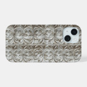 Silver Tellers Pattern iPhone 15 Hülle (Rückseite (Horizontal))
