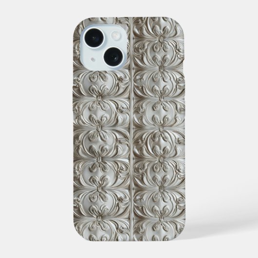 Silver Tellers Pattern iPhone 15 Hülle (Rückseite)
