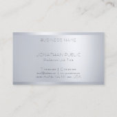 Silver Template Modernes, Mit Monogramm Beruflich Visitenkarte (Rückseite)