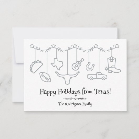 Silver Texas Holiday Hanging Icons (Vorderseite)