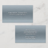 Silver Texture Background-Karte Visitenkarte (Vorne/Hinten)