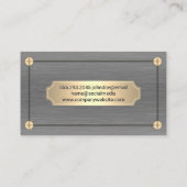 Silver Texture Metallic | Schrauben und Platten au Visitenkarte (Rückseite)