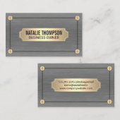 Silver Texture Metallic | Schrauben und Platten au Visitenkarte (Vorne/Hinten)