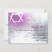 SILVER TEXTURE STAR Bar Bat Mitzvah Replik Karte (Vorderseite)