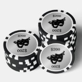 Silver Theater Marker Pokerchips (Stapel)