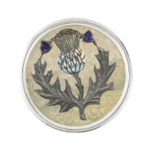 Silver Thistle Button