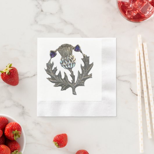 Silver Thistle Paper Napkins Serviette (Beispiel)
