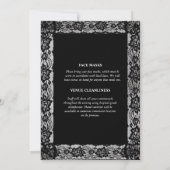 Silver Tiara Black-Spitzenballons elegantes Party Einladung (Rückseite)