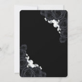 Silver Tiara, Lights Black Rose Quinceañera Einladung (Rückseite)