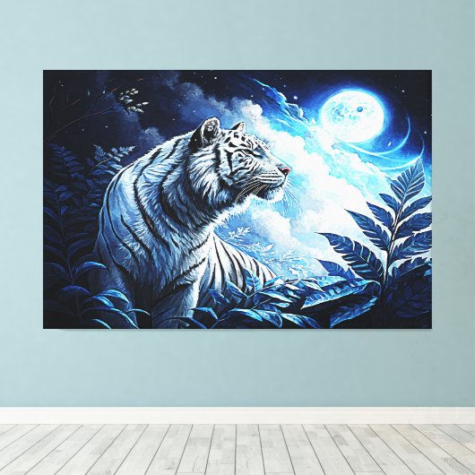 SILVER TIGER LEINWANDDRUCK (Insitu (Holzboden))