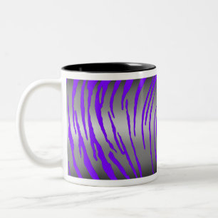 Silver Tiger Streifen Lila Zweifarbige Tasse