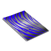 Silver Tiger Stripes Blue Notizblock (Rechte Seite)