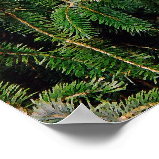 Silver Tip Fir Tree Isaiah 41:10 Print Poster (Ecke)