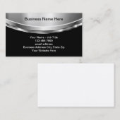 Silver Tone Glossy Quality Business Cards Visitenkarte (Vorne/Hinten)