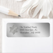 Silver tone Snowflake Address Labels (Insitu)