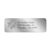 Silver tone Snowflake Address Labels (Vorne)