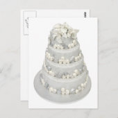 Silver Tone Wedding Cake Postkarte (Vorne/Hinten)