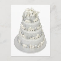 Silver Tone Wedding Cake