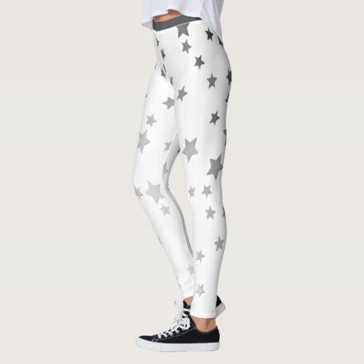 Silver Tones Stars Leggings (Links)