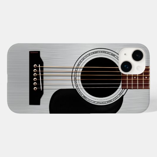 Silver Top Acoustic Guitar Case-Mate iPhone Hülle (Rückseite (Horizontal))