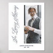 Silver Traditional & Elegant Photo Funeral Foliendrucke (Vorderseite)