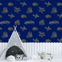 Silver Trains Flugzeug und Cars Boys blau