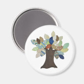 Silver Tree Magnet (Vorderseite/Rückseite)