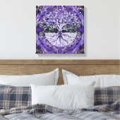 Silver Tree of Life Yggdrasil on Amethyst Geode Leinwanddruck (Insitu (Schlafzimmer))