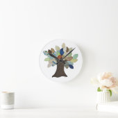 Silver Tree Round Clock Runde Wanduhr (Zuhause)