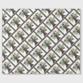 Silver Tree Wrapping Paper Geschenkpapier (Flach)