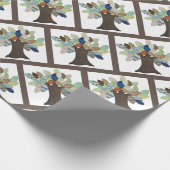 Silver Tree Wrapping Paper Geschenkpapier (Ecke)