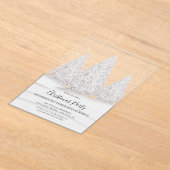 Silver Tree's Snowy Wintry Scene Weihnachten Acryleinladungen (Ablage )