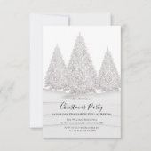 Silver Tree's Snowy Wintry Scene Weihnachten Einladung (Vorderseite)