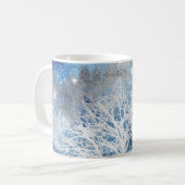 Silver Trees Winter Sublimationen Kaffeetasse (Vorderseite Links)