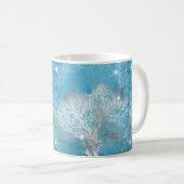 Silver Trees Winter Sublimationen Kaffeetasse (VorderseiteRechts)