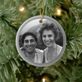 Silver Trim Foto Ornament