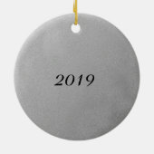Silver Trim Foto Ornament (Hinten)