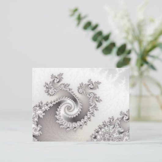 Silver Triple Twirl Postkarte (Stehend Vorderseite)