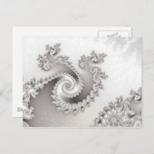 Silver Triple Twirl Postkarte (Vorne/Hinten)