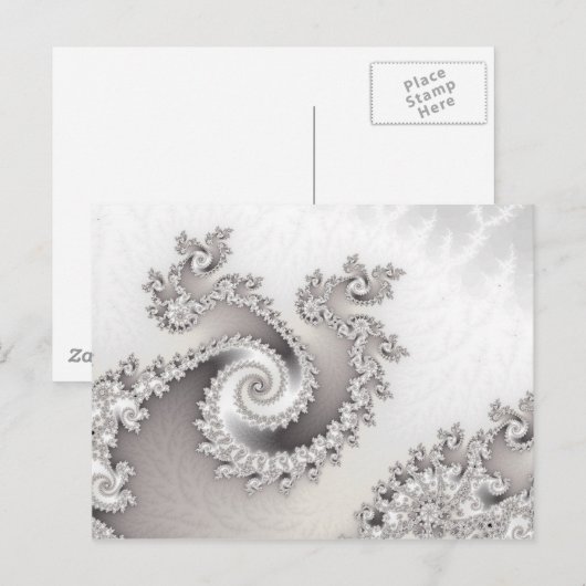 Silver Triple Twirl Postkarte (Vorne/Hinten)