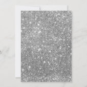 Silver Triplets Boy and Girl Taufe Einladung (Rückseite)