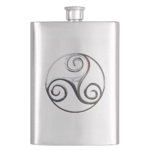 Silver Triskelion Flachmann