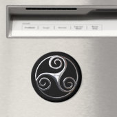 Silver Triskelion Magnet (In Situ (Geschirrspüler))