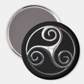 Silver Triskelion Magnet (Vorderseite/Rückseite)