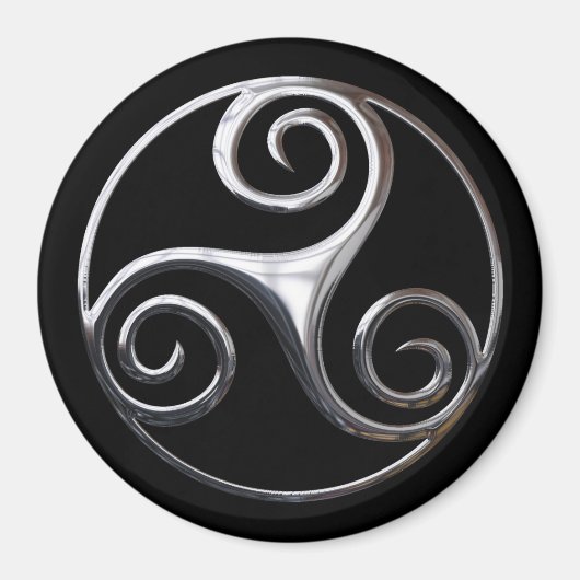 Silver Triskelion Magnet (Vorne)