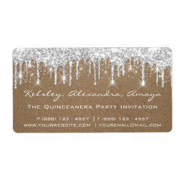 Silver Tropfen Confetti Bridal Sweet 16. Paper Kra