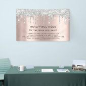 Silver Tropfen Rose Gold Blush Eyelash Schönes Sch Banner (Messeveranstaltung)